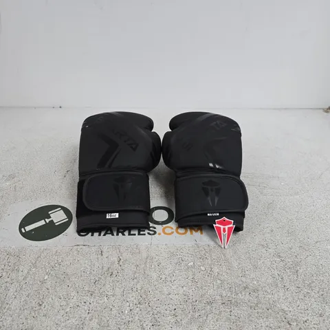 SPARTA BLACK 160Z BOXING GLOVES FOR MUAY THAI & MMA TRAINING β PROFESSIONAL PUNCHING GLOVES