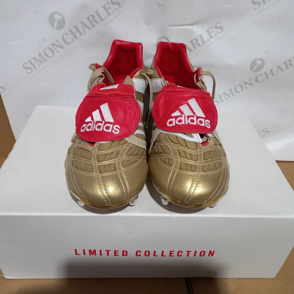ADIDAS GOLD PREDATOR ACCELERATOR FG FOOTBALL BOOTS SIZE 9.5