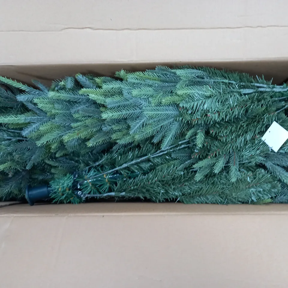 BOXED 7FT FRASER FIR UPSWEPT PRE-LIT MIXED TIPS CHRISTMAS TREE - COLLECTION ONLY