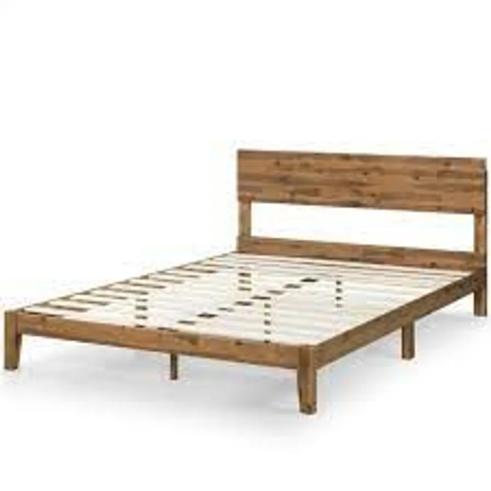 BOXED DESIGNER JULIA KINGSIZE 10" WOOD PLATFORM BED 