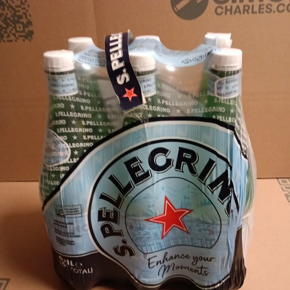 S.PELLEGRINO SPARKLING WATER – 6 X 1 L BOTTLES
