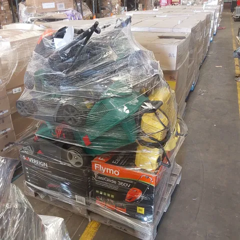 PALLET CONTAINING A LARGE QUANTITY OF ASSORTED UNCHECKED LAWN MOWERS, KÄRCHER PRESSURE WASHERS ECT