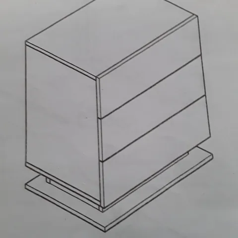 BOXED 3 DRAWER CABINET BLACK