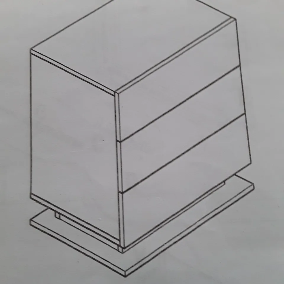 BOXED 3 DRAWER CABINET BLACK
