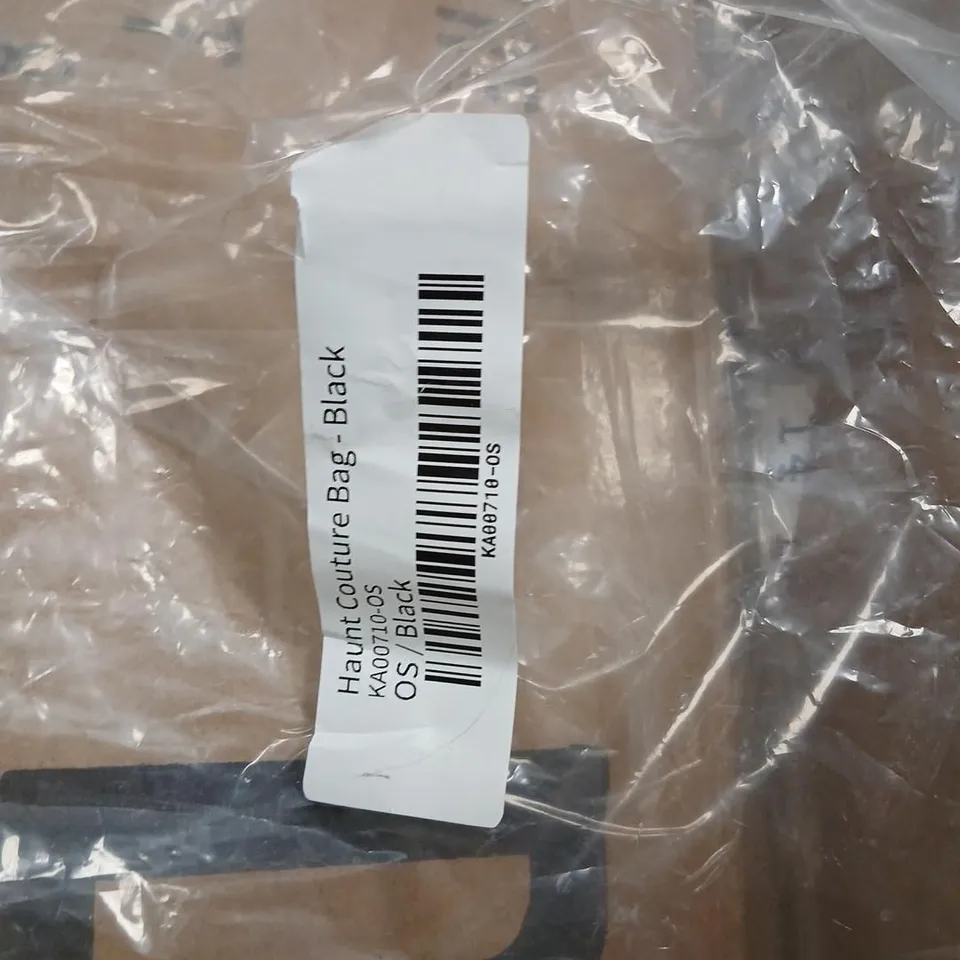 KOI HAUNT COUTURE BAG – BLACK WITH SPIDERWEB EMBROIDERY AND BAT WINGS (OS)