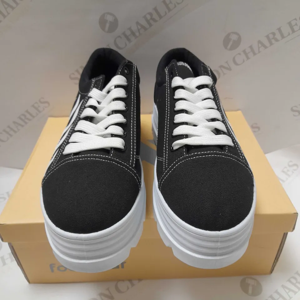 KOI THE FURIES FLAMED CHUNKY BLACK TRAINERS - SIZE 5