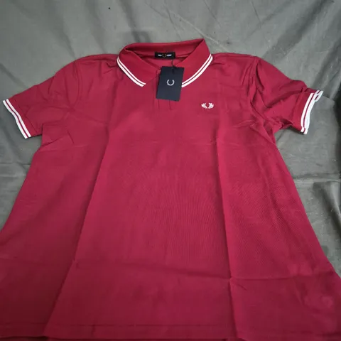 FRED PERRY POLO SHIRT – RED, 3XL (MEN'S)