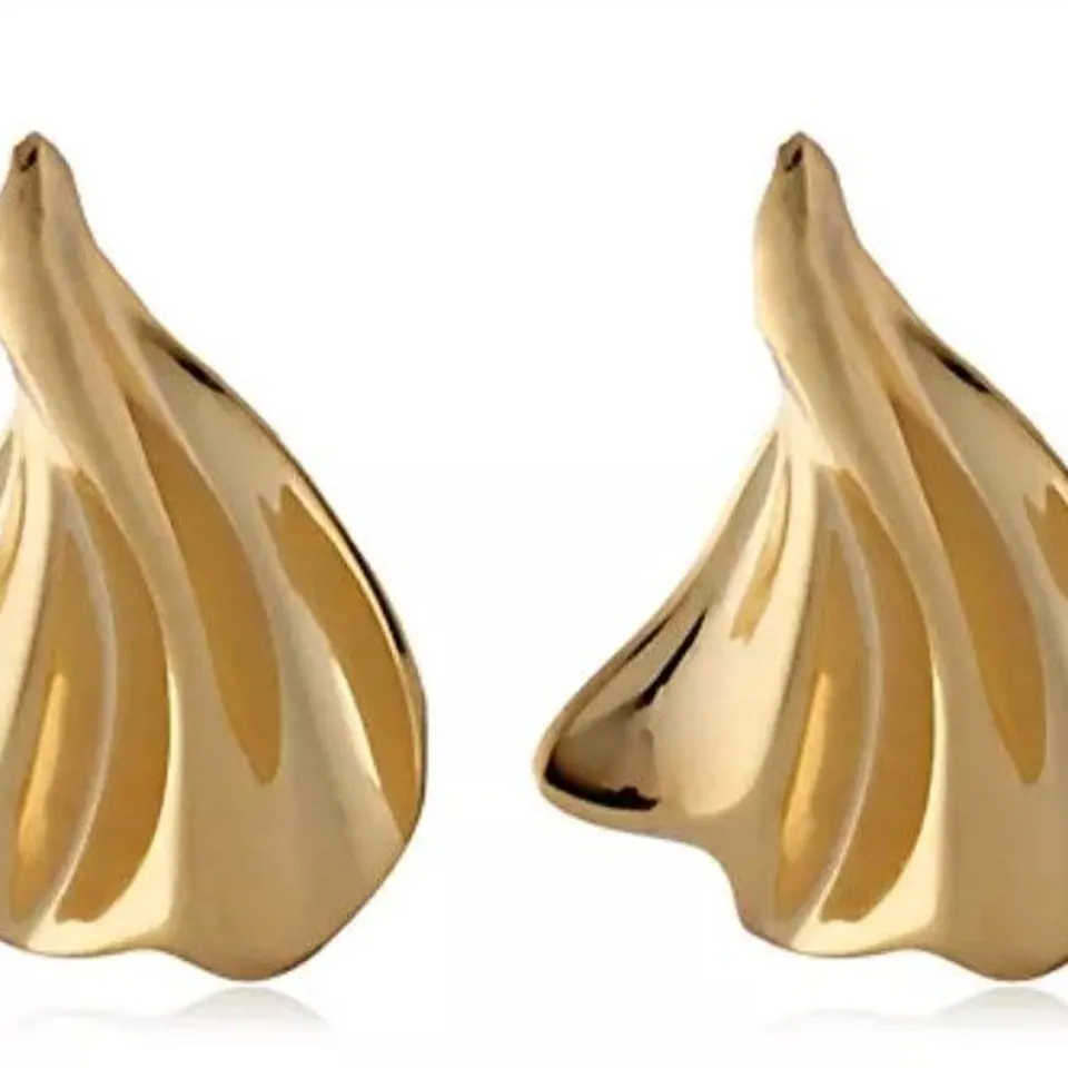 GOLD 9CT ITALIAN GOLD LIQUID GOLD EARRINGS 1.6G