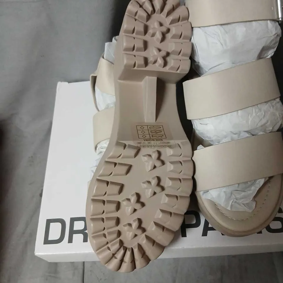 DREAM PAIRS BEIGE WOMEN'S PLATFORM SANDALS – 3-STRAP, CHUNKY SOLE, SDHS2429W (UK 5 / EU 38 / US 7)