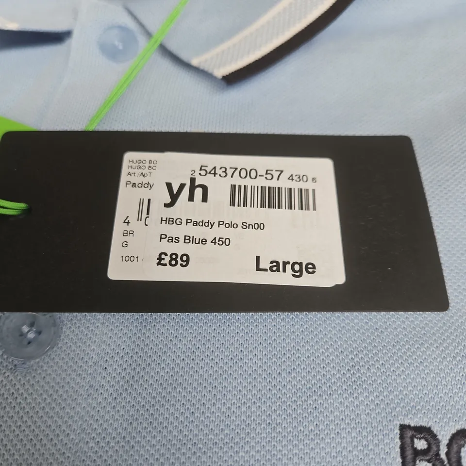 HUGO BOSS BLUE PADDY POLO LARGE TAGGED