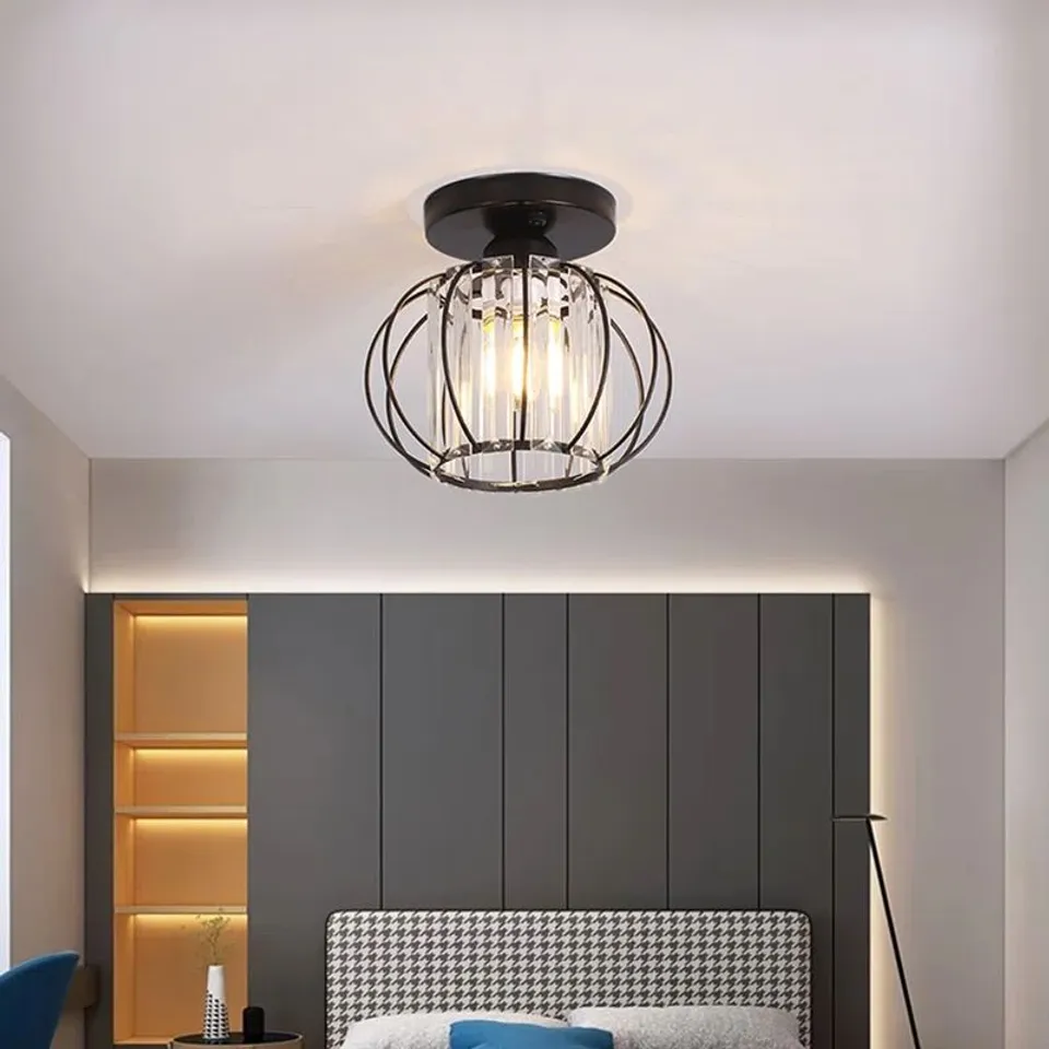 BOXED AALAYA CRYSTAL SEMI FLUSH MOUNT