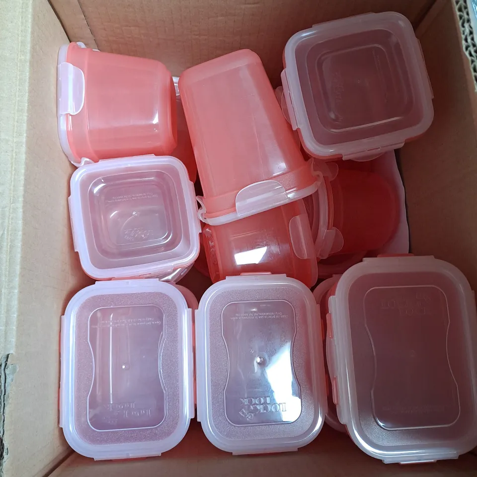 BOXED LOCK & LOCK APPROXIMATELY 20 PIECE NESTABLE FOOD CONTAINERS