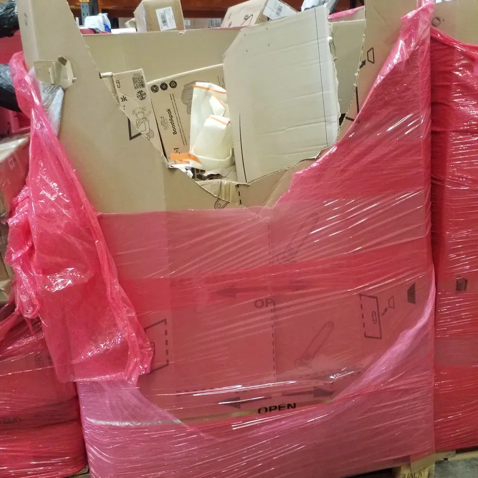 PALLET CONTAINING ASSORTED PRODUCTS INCLUDING BABY SWING, TRAVEL COT, BALANCE BIKE, PULLUP BAR & TRUNKI BACKPACK/CAR SEAT