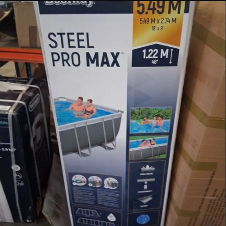 BOXED BESTWAY 5.49 X 2.74 X 1.22M POWER STEEL FRAME POOL