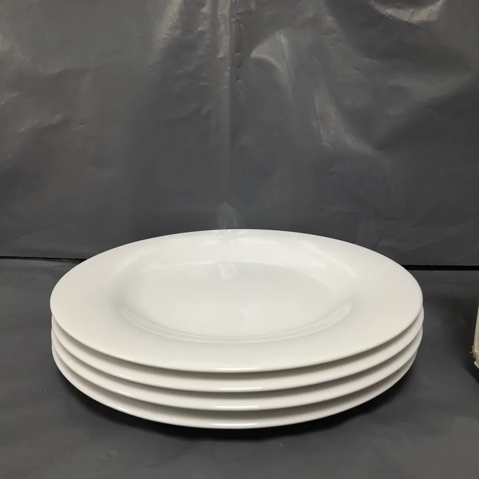 JOHN LEWIS ANYDAY 22 RIM WHITE PLATES X4 - COLLECTION ONLY