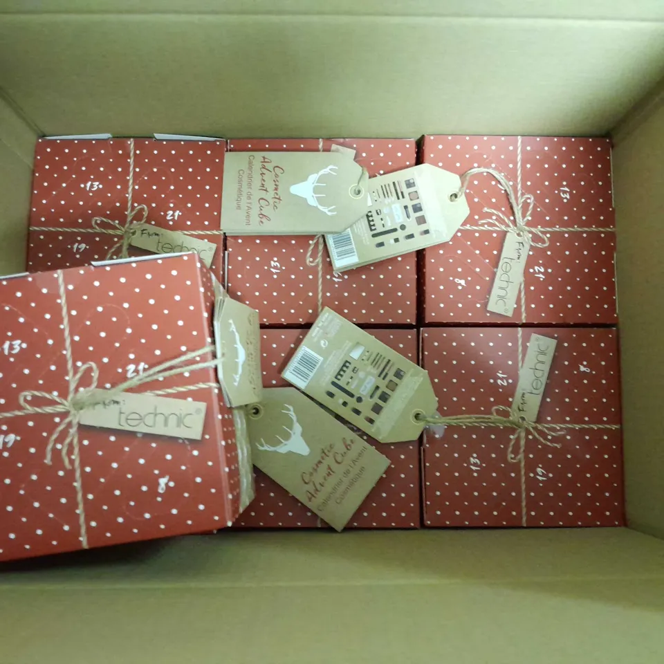 8 BOXED AND SEALED TECNIC COSMETIC ADVENT CUBES