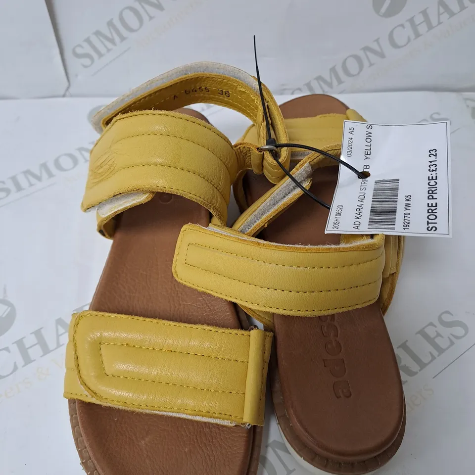 ADESSO YELLOW OPEN TOE SANDALS 