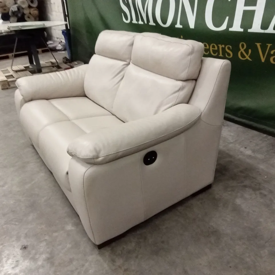 QUALITY DESIGNER FRANCO FERRI LEATHER 2 SEATER ELECTRIC RECLINER SOFA