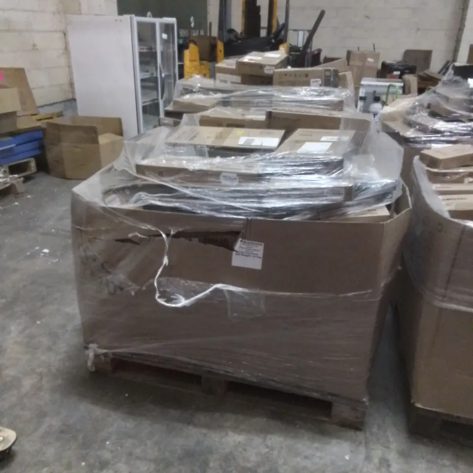PALLET CONTAINING LARGE QUANTITY OF TV STANDS ETC