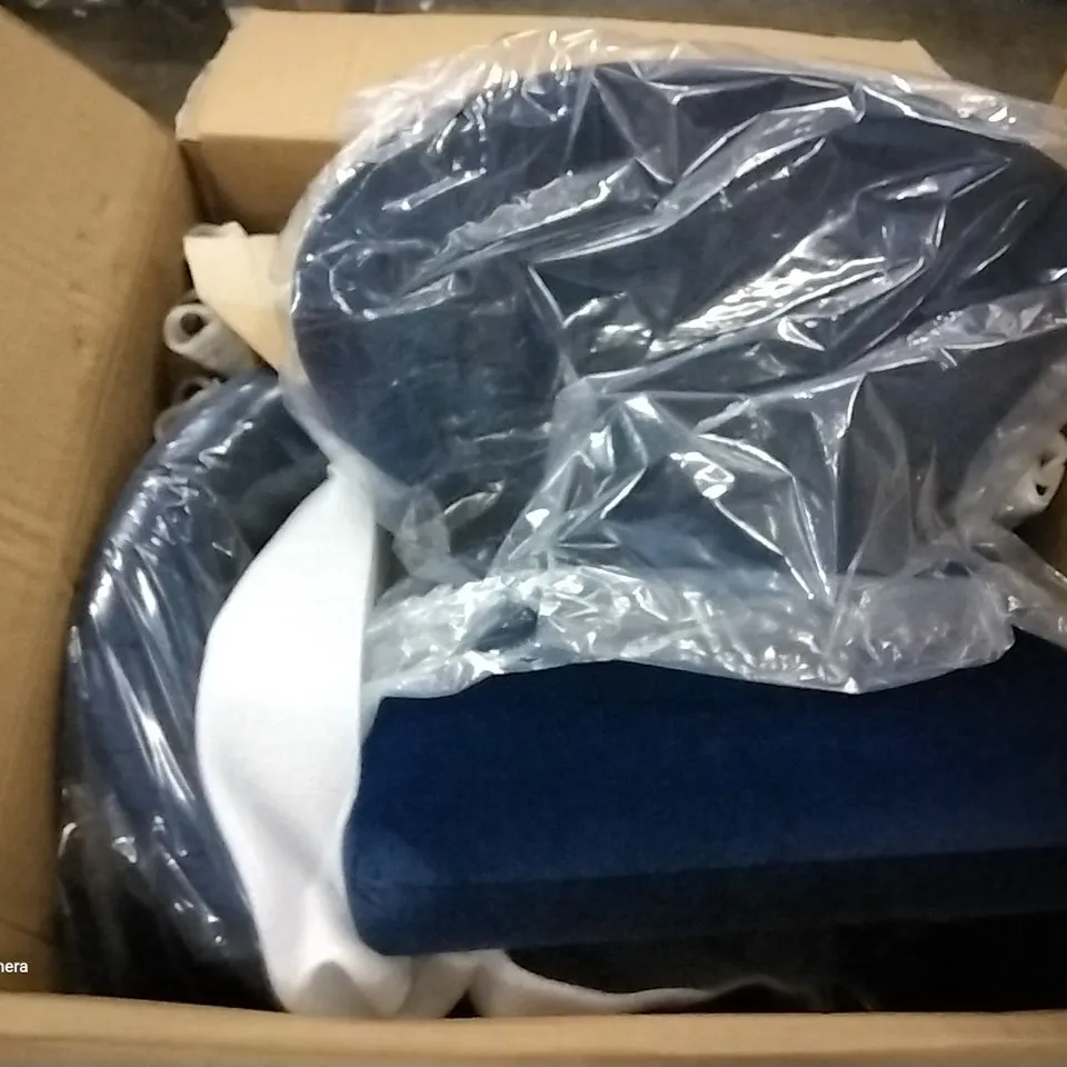 BOXED EDMUND TUB CHAIR NAVY 
