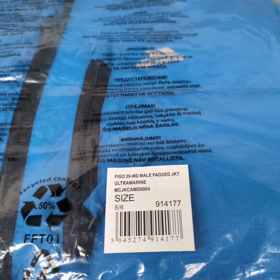 TRESPASS KIDS' ULTRAMARINE PADDED JACKET – UK 5-6 (5/6). BAGGED