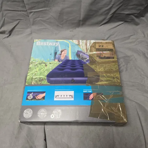 BESTWAY CAMPING AIR MATTRESS – 1.85M X 0.76M X 0.22M, BOXED