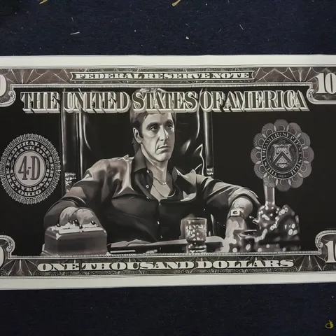 SCARFACE $1000 BANK NOTE MOVIE ART PRINT