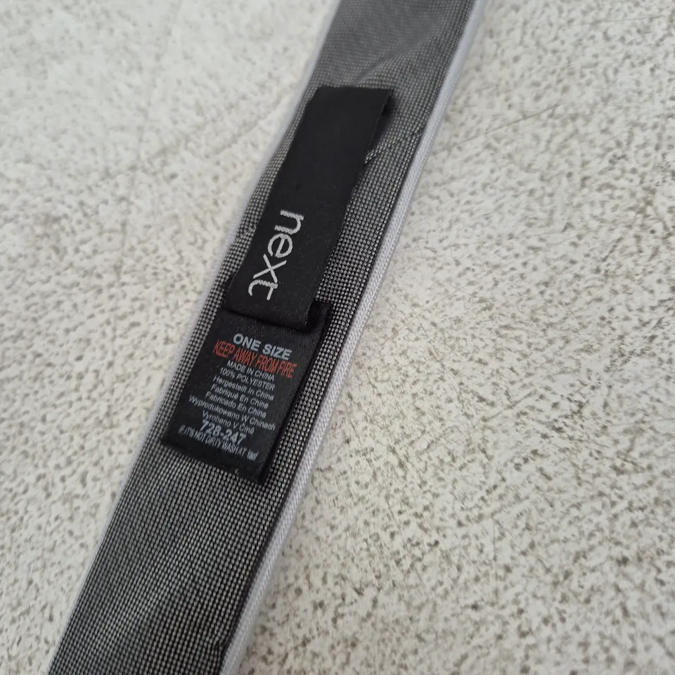 NEXT FABRIC BELT, BLACK & GREY, ONE SIZE