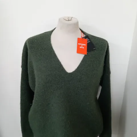 SUPERDRY STUDIOS SLOUCH VNECK KNIT JUMPER SIZE 10