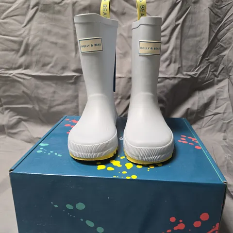 HOLLY & BEAU LIGHT BLUE RAIN BOOTS FOR KIDS UK 10
