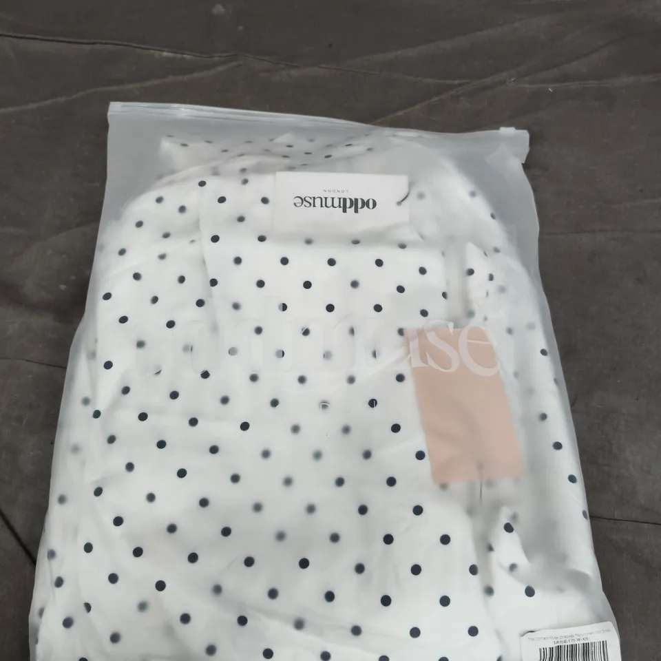 ODDMUSE LONDON THE ULTIMATE MUSE STRAPLESS PEPLUM HEM MIDI DRESS - XS