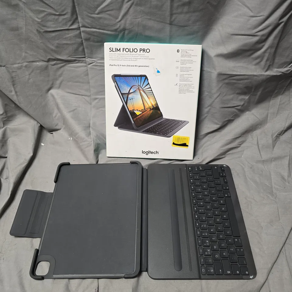 LOGITECH SLIM FOLIO PRO IN BLACK FOR IPAD PRO 12.9" (3RD & 4TH GEN) – KEYBOARD CASE