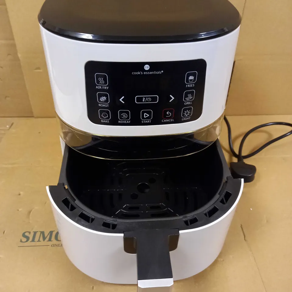 COOK'S ESSENTIALS 4.0L AIR FRYER WITH DIGITAL TOUCHSCREEN & VIEWING SCREEN - COOL GREY