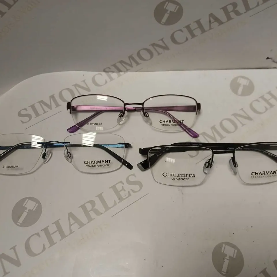 LOT 3 ASSORTED CHARMANT GLASSES TO INCLUDE CH12136, CH10976, CH12341