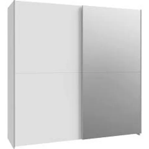 BOXED FORTE WARDROBE, WOOD WARK FABRIC - WHITE (5 BOXES)