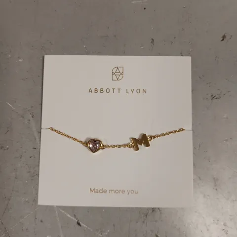 ABBOTT LYON PERSONALISED HEART PENDANT BRACELET