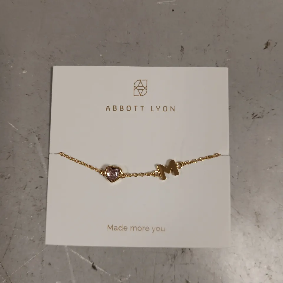 ABBOTT LYON PERSONALISED HEART PENDANT BRACELET