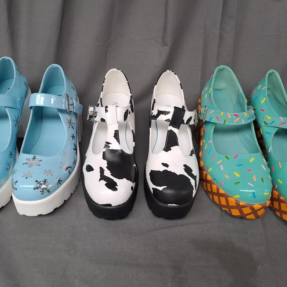 BOX OF APPROXIMATELY 10 PAIRS OF KOI SHOES AND FOOTWEAR ITEMS IN VARIOUS STYLES AND SIZES