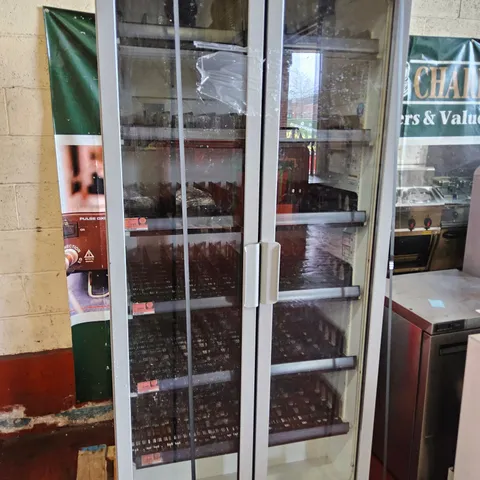 COCA-COLA BRANDED FRIGOGLASS DOUBLE DOOR TALL CAN DISPLAY FRIDGE Model PLUS 900 HD