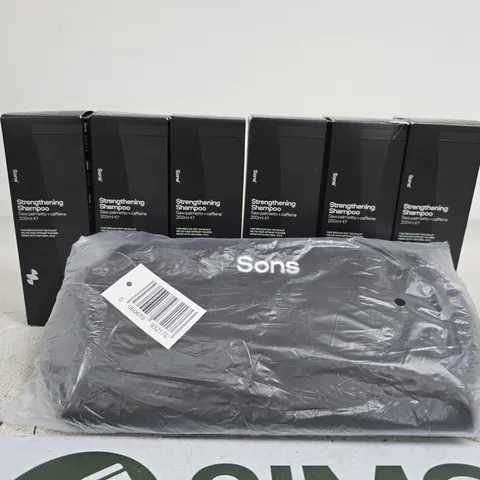 SONS STRENGTHENING SHAMPOO – 6 × 200ML BOXED BOTTLES WITH SONS BAG