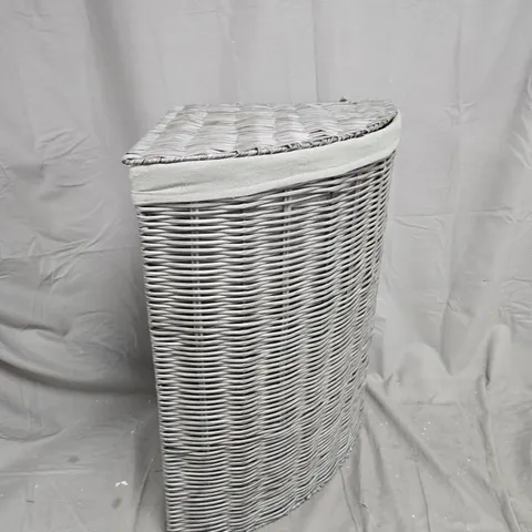RATTAN LAUNDRY CORNER HAMPER
