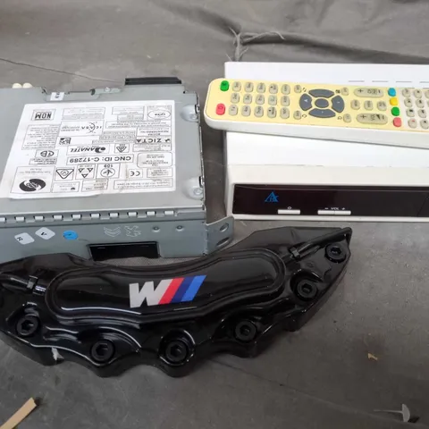 BOX OF ASSORTED ITEMS TO INCLUDE - DVR - BRAKE COVERS -  