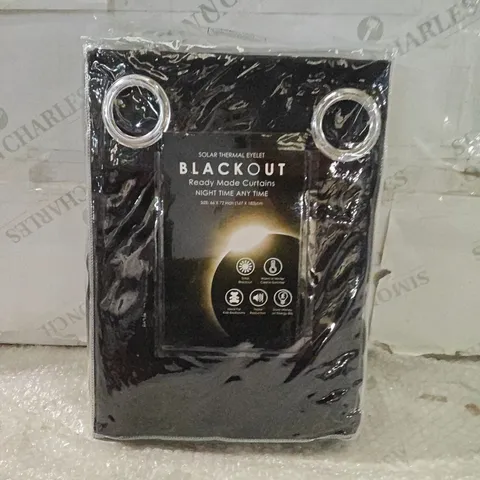 BLACKOUT CURTAINS EYELET BLACK β 167CM X 183CM (66IN X 72IN)