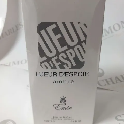 BOXED AND SEALED EMIR LUEUR D'ESPOIR AMBRE EAU DE PARFUM 100ML
