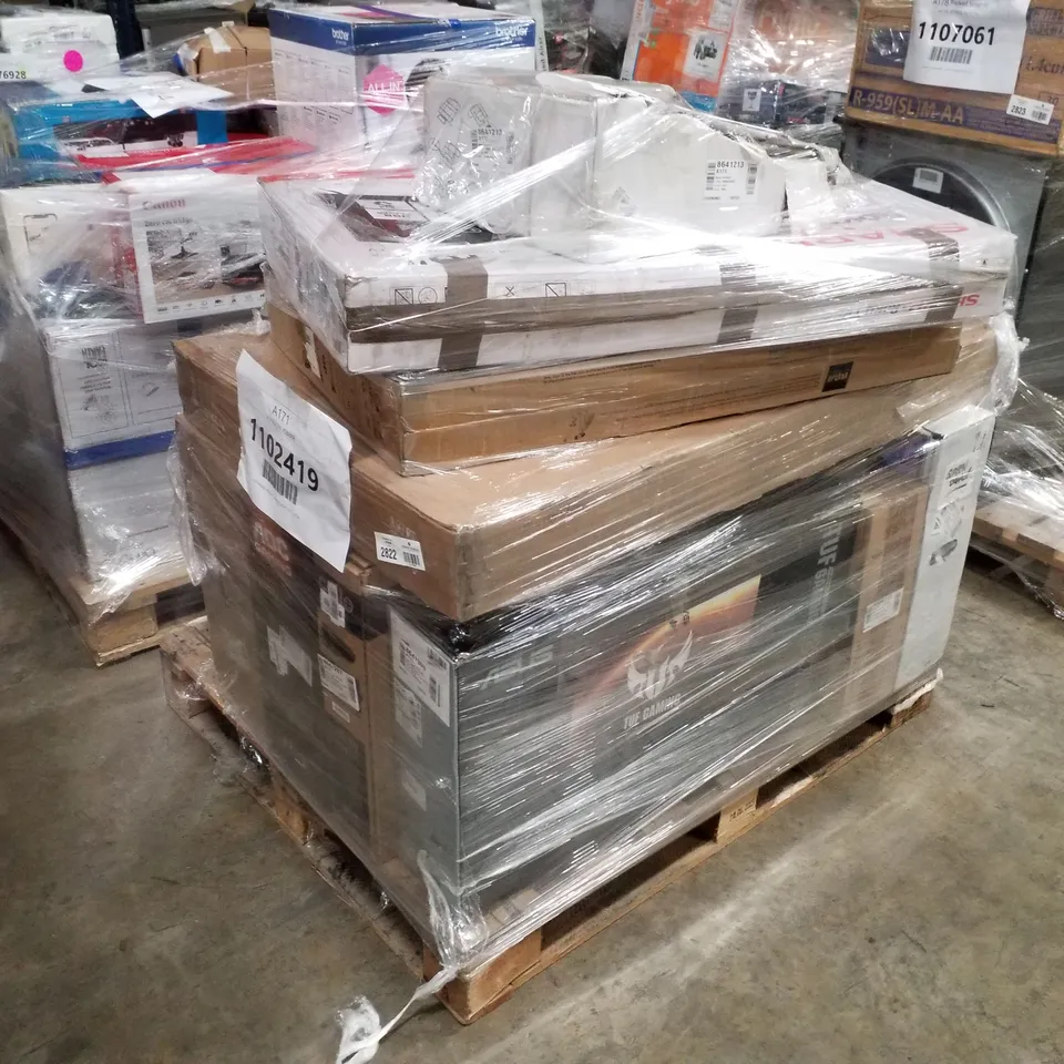 PALLET OF APPROXIMATELY 8 UNPROCESSED RAW RETURN MONITORS TO INCLUDE;