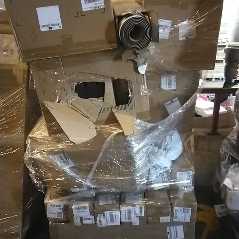 PALLET OF LAMINATE BASE LAY LAMINATE FLOORING SELF ADHESIVE AND OTHER ASSORTED ITEMS...