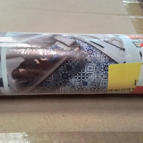 ROLL OF SPANISH AND MOROCCAN BLUE TILES MELANGE FLOOR STICKER