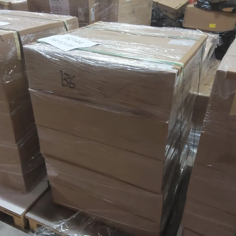 PALLET CONTAINING A LARGE QUANTITY OF ASSORTED BATHROOM FURNITURE PARTS INCLUDING: VELDEAU VANITY CARCASSES ECT