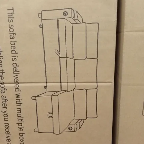 BOXED U SHAPED 4 SEATER SOFA SLEEPER & CHAISE (3 BOXES)