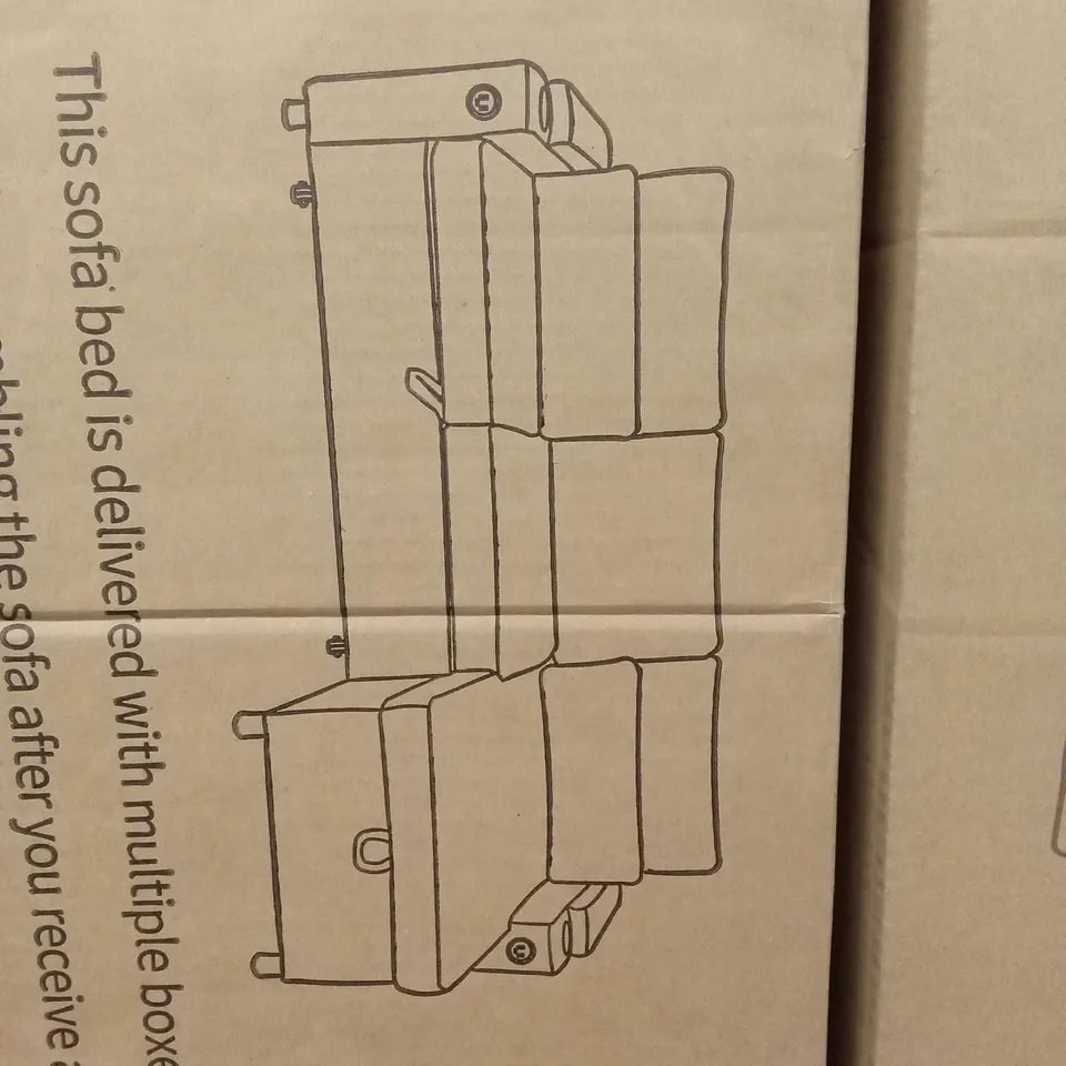 BOXED U SHAPED 4 SEATER SOFA SLEEPER & CHAISE (3 BOXES)